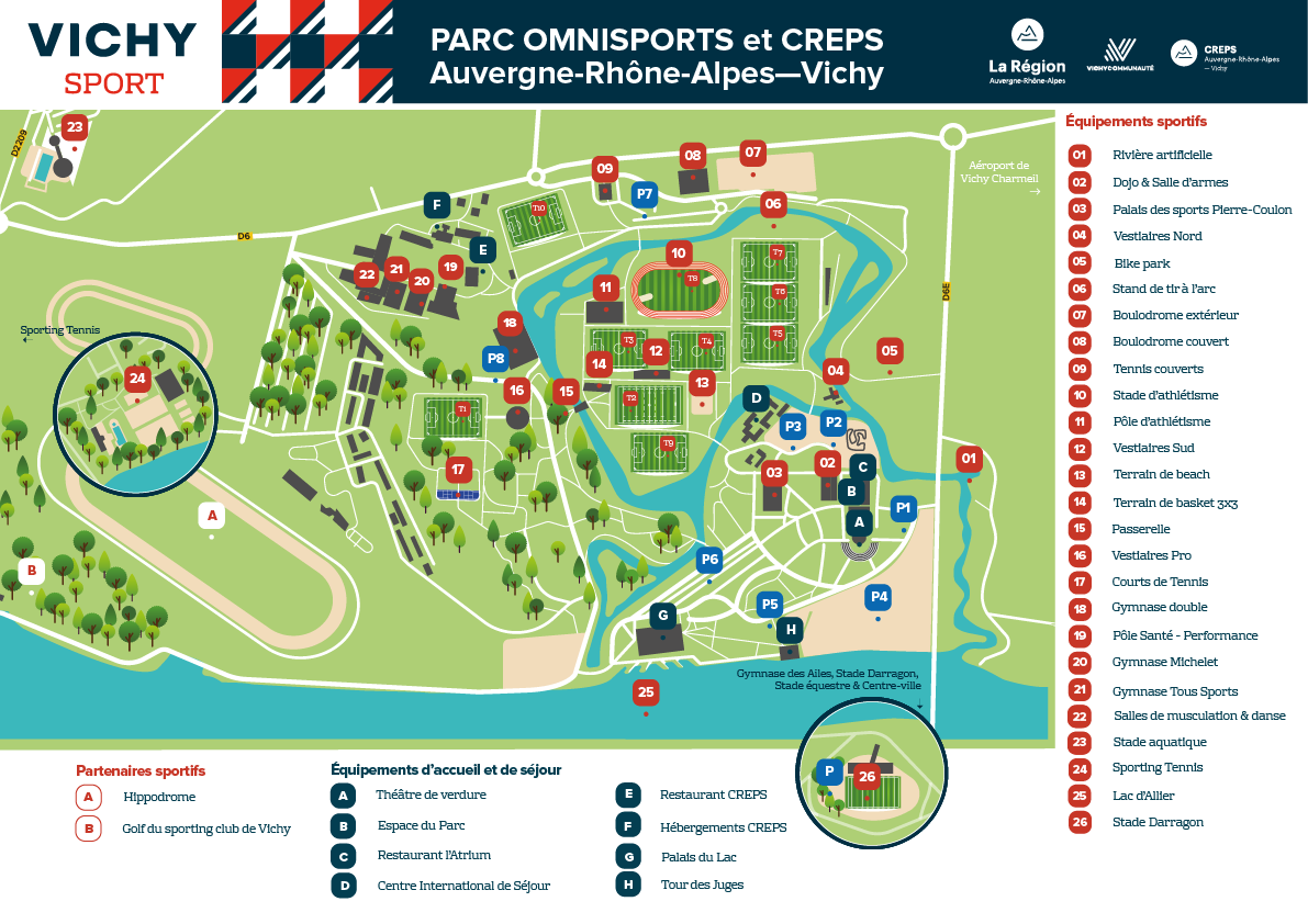 plan de situation | Vichy Sport